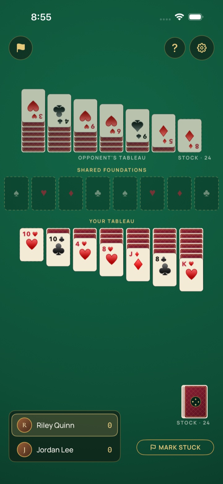 Double Solitaire head-to-head